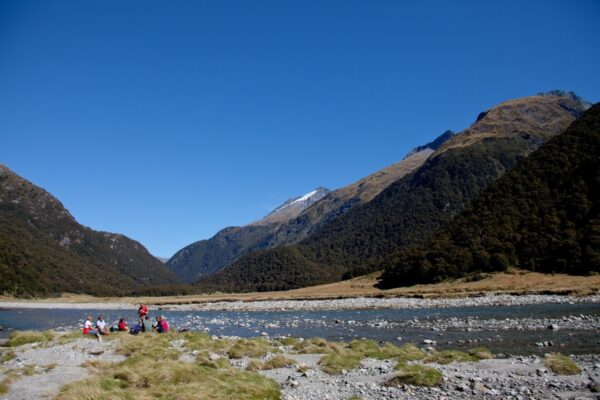 Hiking in the Siberia Valley, Mt Aspiring National Park, Neuseeland