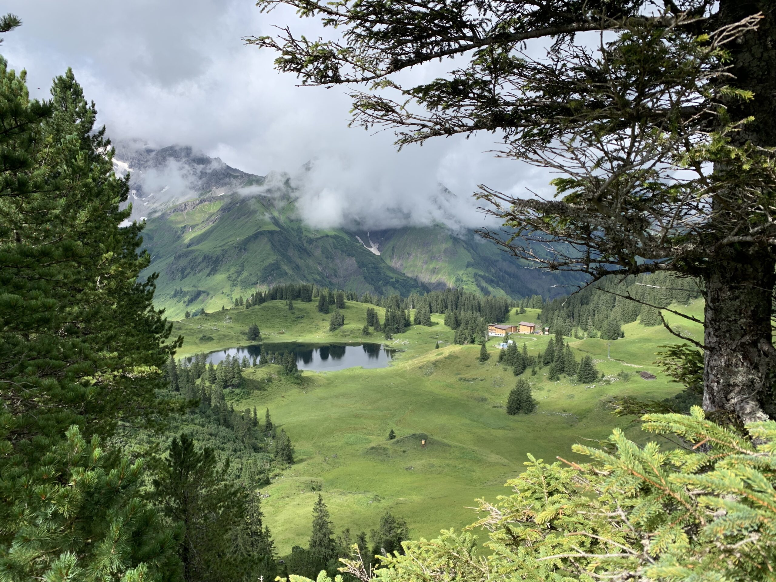 Körbersee von einer Anhöhe aus