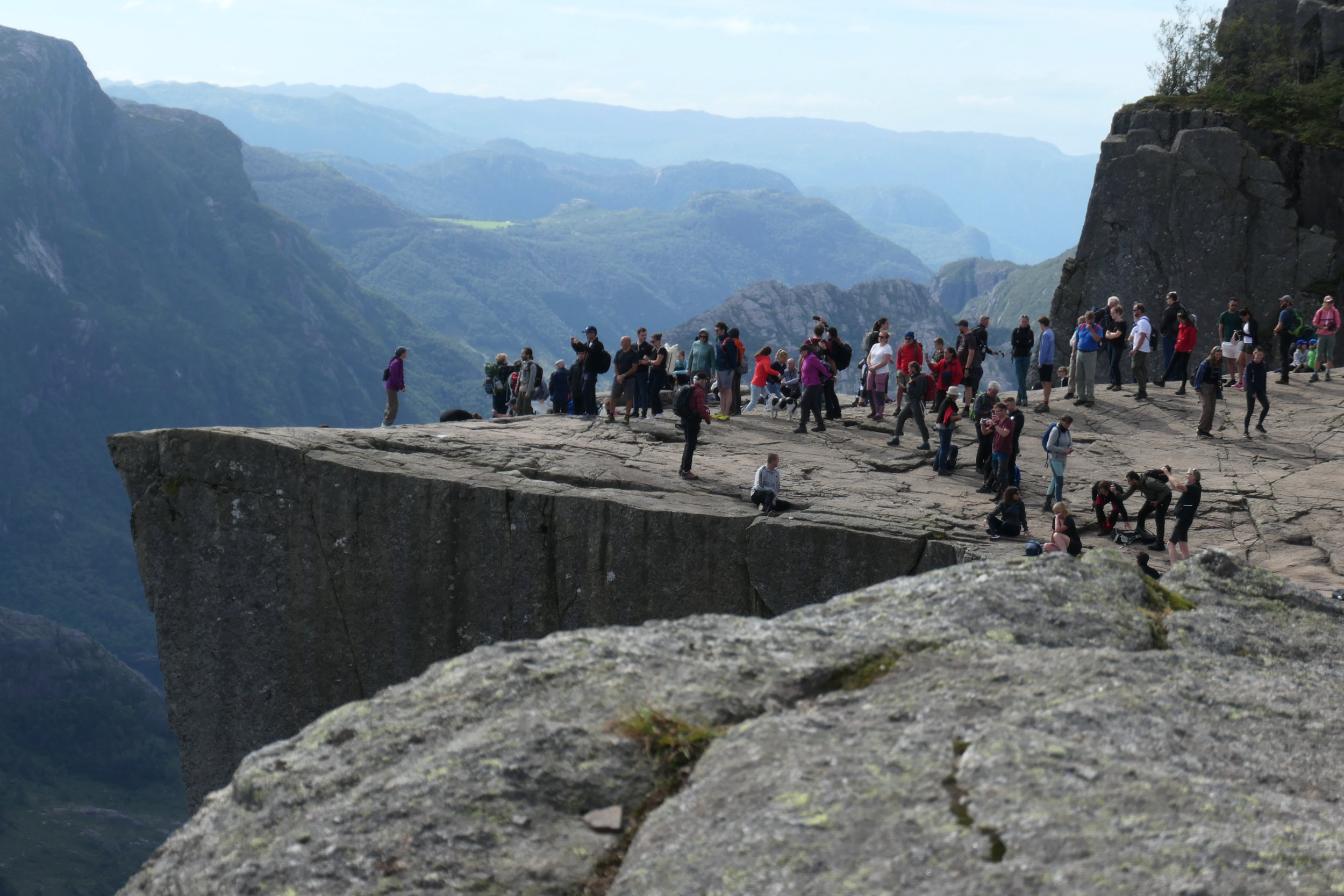 Schlange stehen auf dem Preikestolen