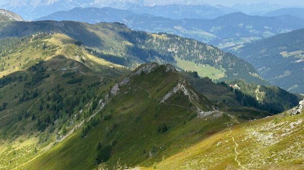 Blick vom Gründegg hinüber zum Penkkopf